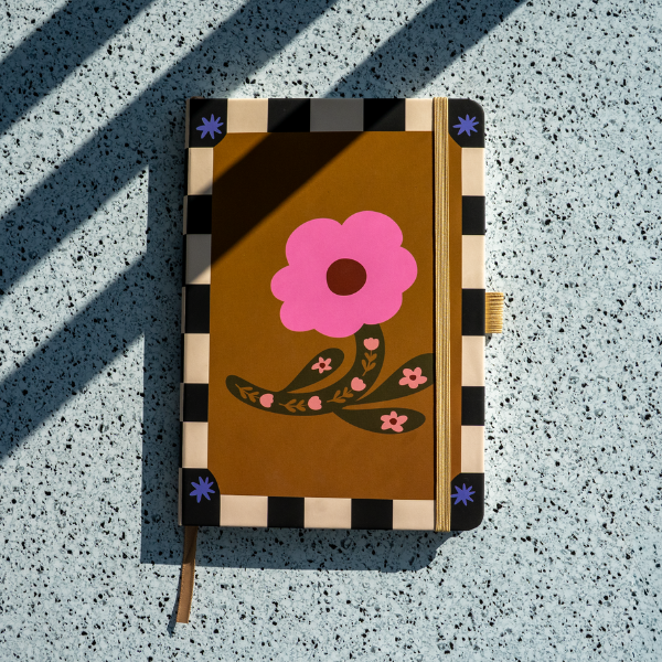 Floral Soft Touch Hardbound Layflat Notebook Journal