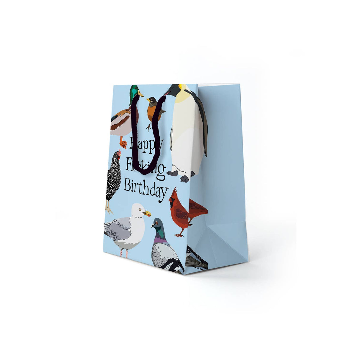 Happy Flocking Birthday Bird Pun gift bag