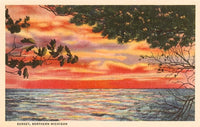 Postcard MI-02 Sunset on Lake, Northern Michigan
