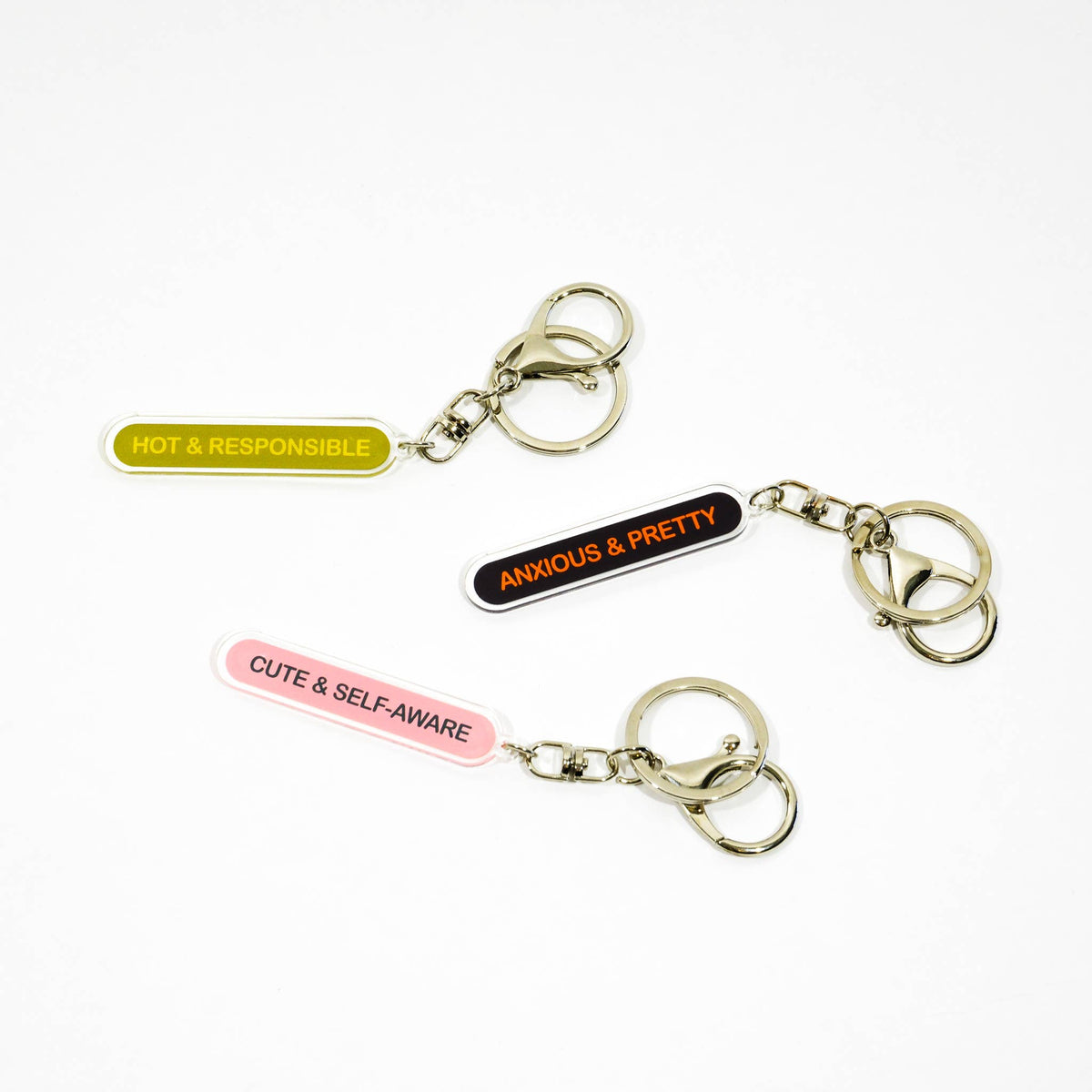 Hot & responsible recycled acrylic keychain / bag charm