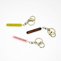 Hot & responsible recycled acrylic keychain / bag charm