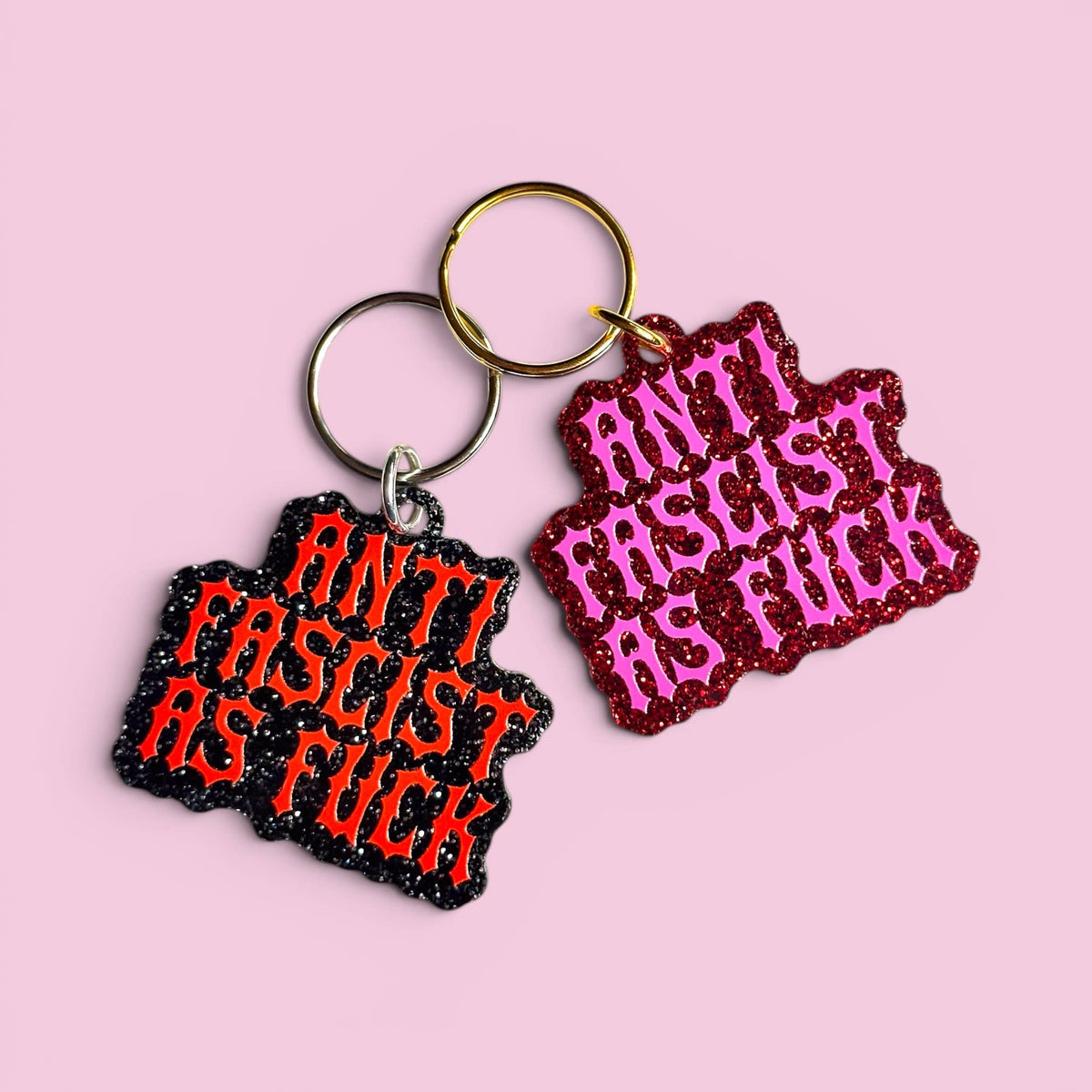 AntiFascist As Fuck - Keychain or Magnet!
