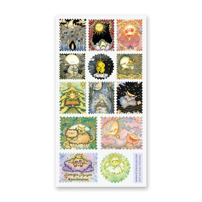 Sun & Moon Stamps Sticker Sheet