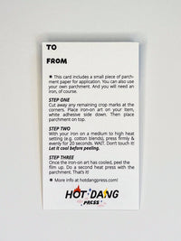 Fuck You Dirtbag Possum L'il Something Iron-On Card