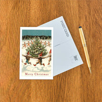 Postcard MC-415 Merry Christmas, Elves Dancing Around Tree