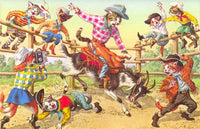 Postcard KC-106 Crazy Cat Rodeo