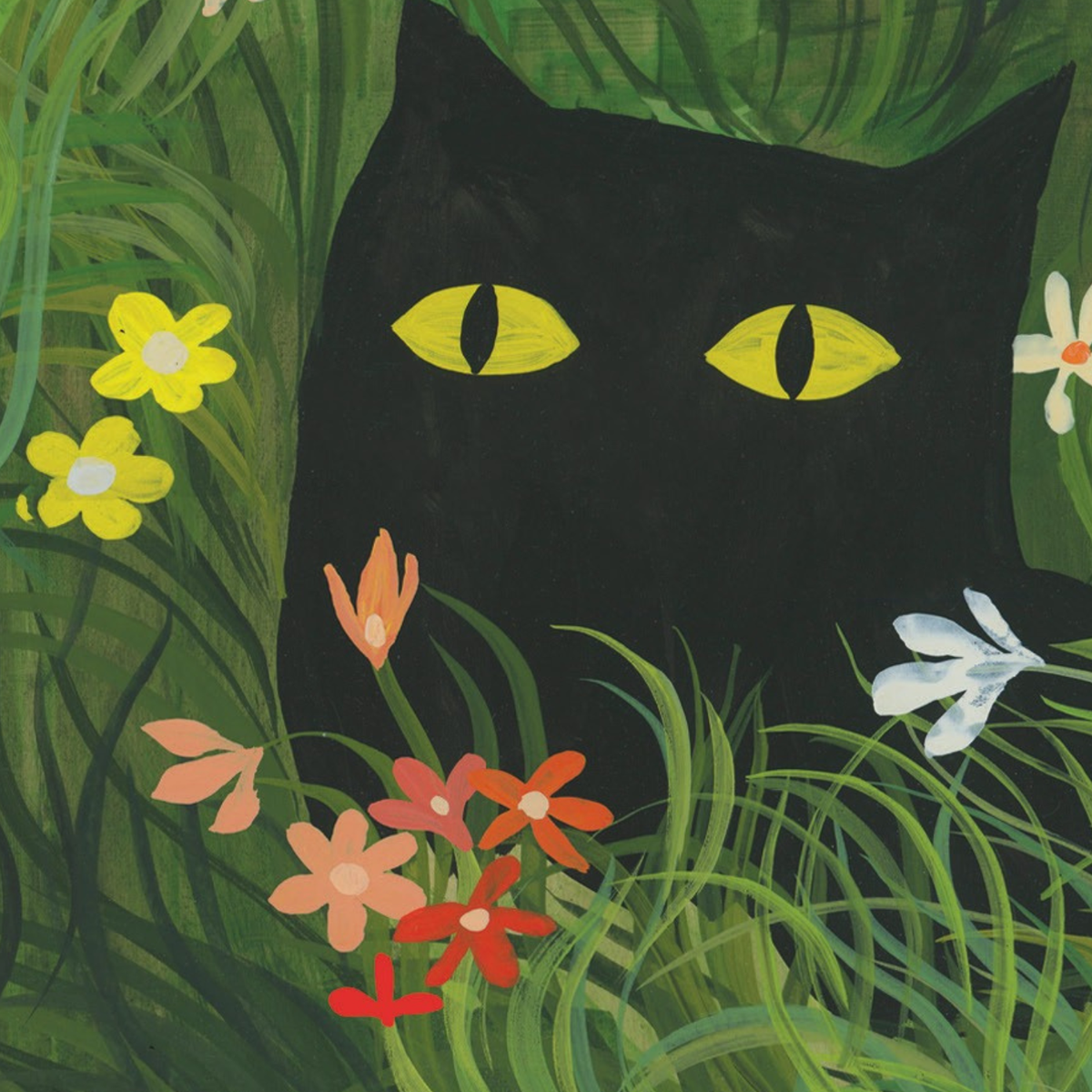 Flower Kitty Birthday Card