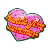 Hostile Girl Summer Vinyl Sticker