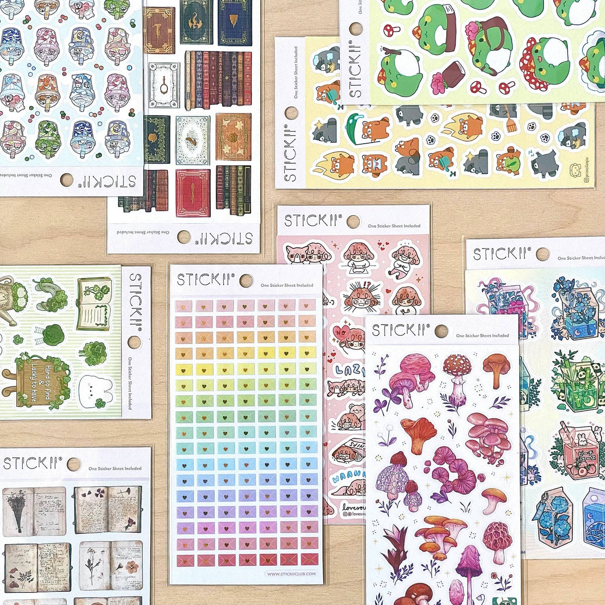 Watercolor Landscapes Sticker Sheet