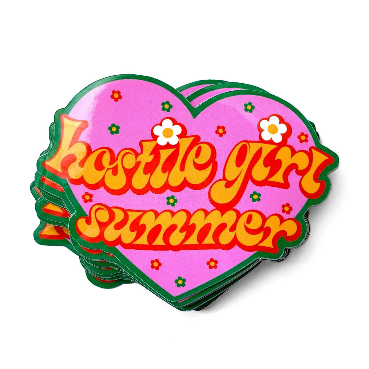 Hostile Girl Summer Vinyl Sticker