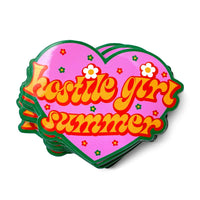 Hostile Girl Summer Vinyl Sticker