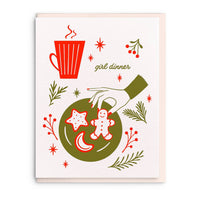 Girl Dinner, Letterpress Christmas Card