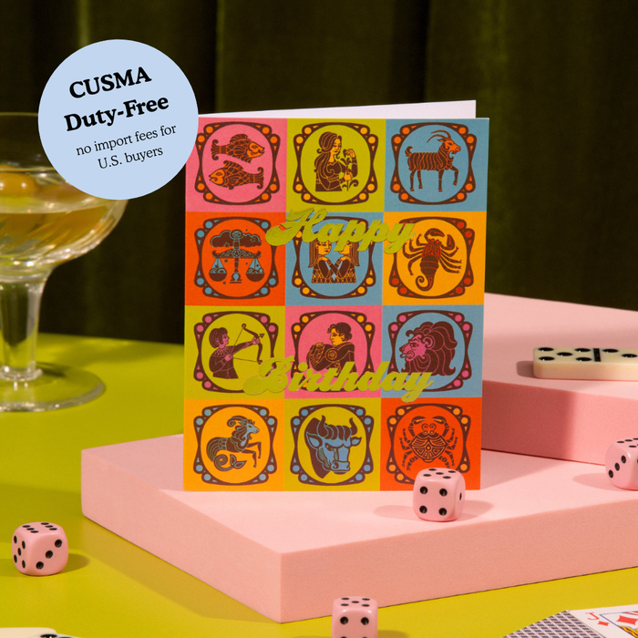 Zodiac Birthday – Foil Astrology Birthday Card