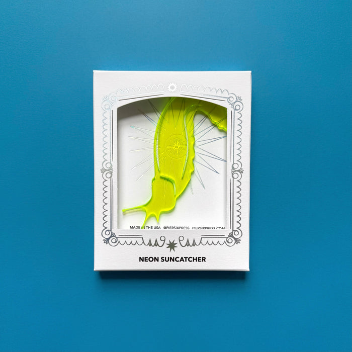 Banana Slug Neon Suncatcher