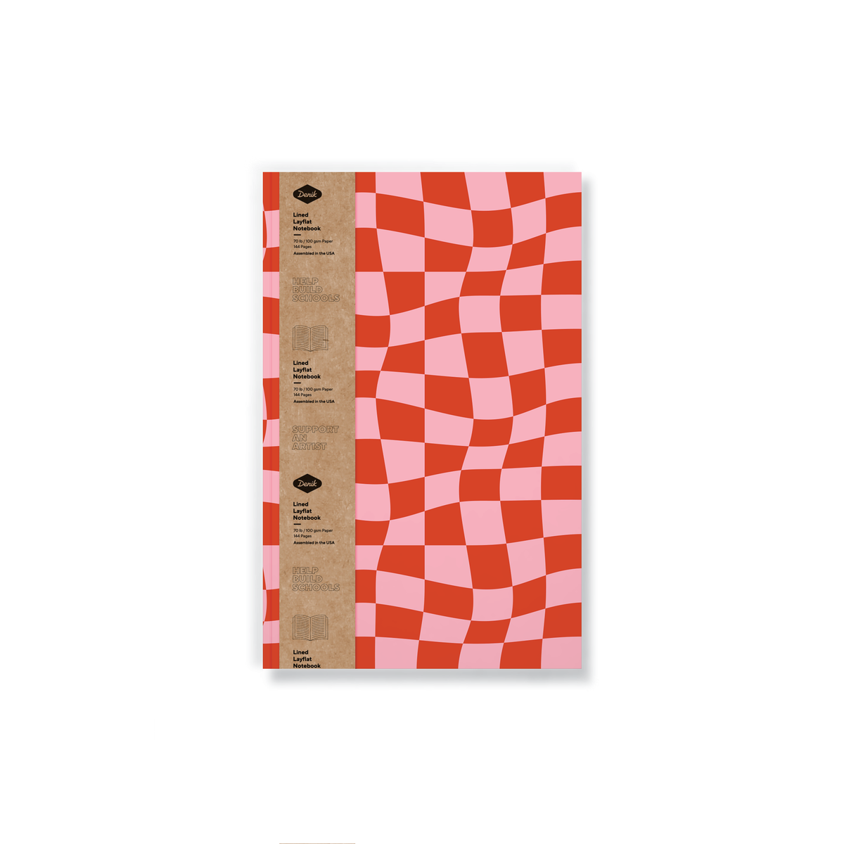 Wonky Checkers Classic Layflat Journal Notebook