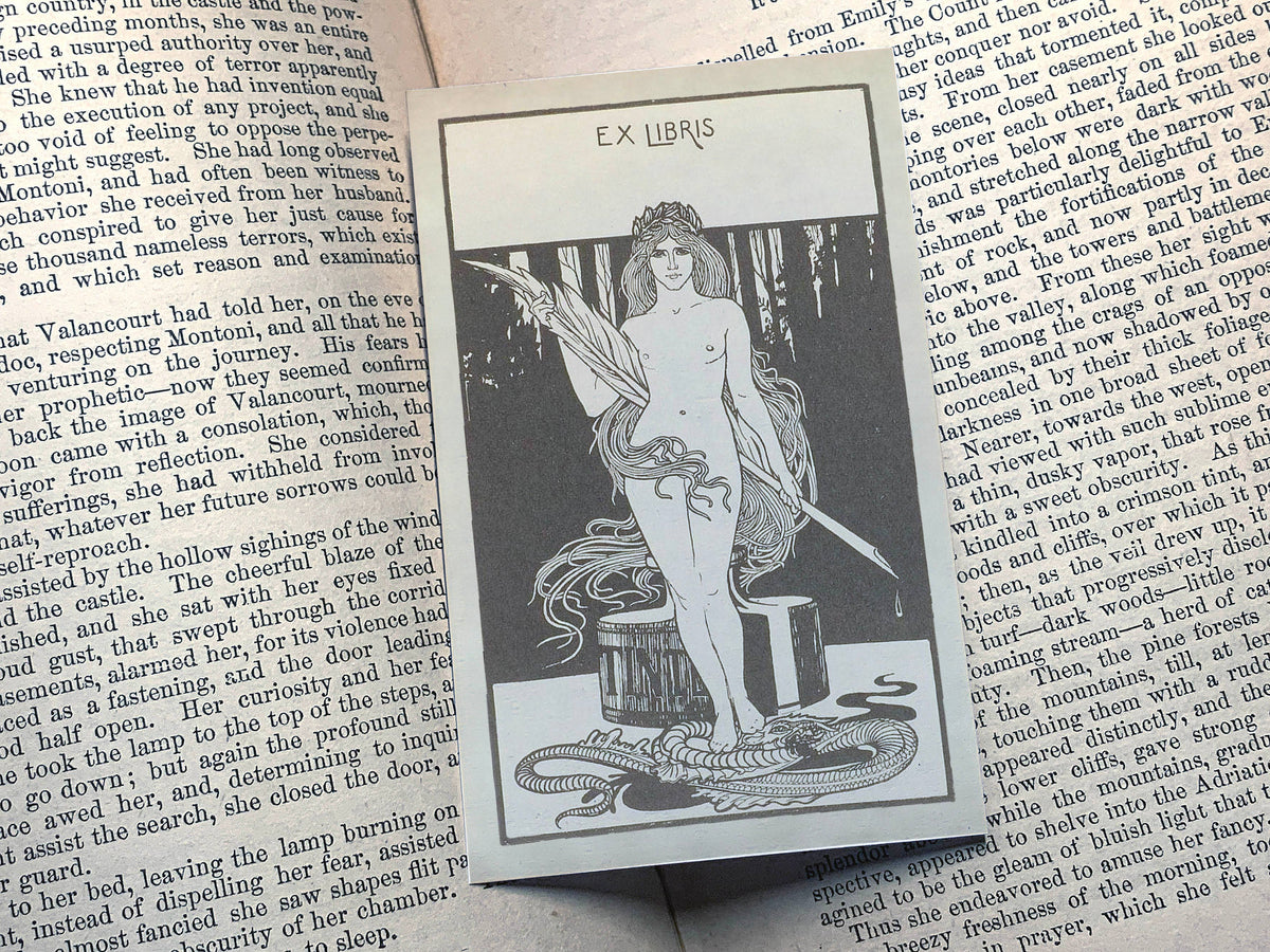 The Quill, Gummed Paper Ex-Libris Bookplates