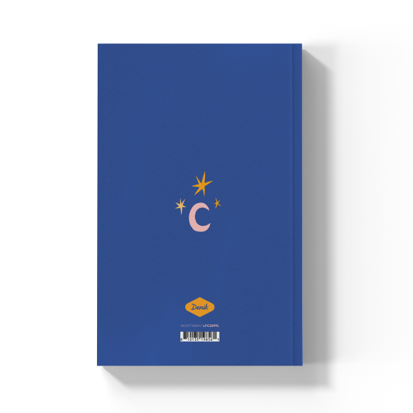 Night Swan  Soft Touch Classic Layflat Notebook Journal