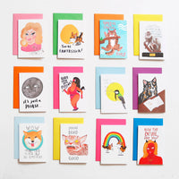 You're FantaSTICK! Corgi - happy dog A6 Greeting Card