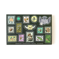 Postage Stamp Sticker Sheet
