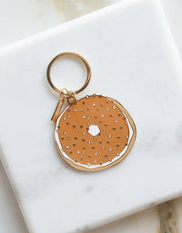 Bagel Enamel Keychain