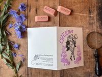 Cheers Frog! Letterpress greeting card