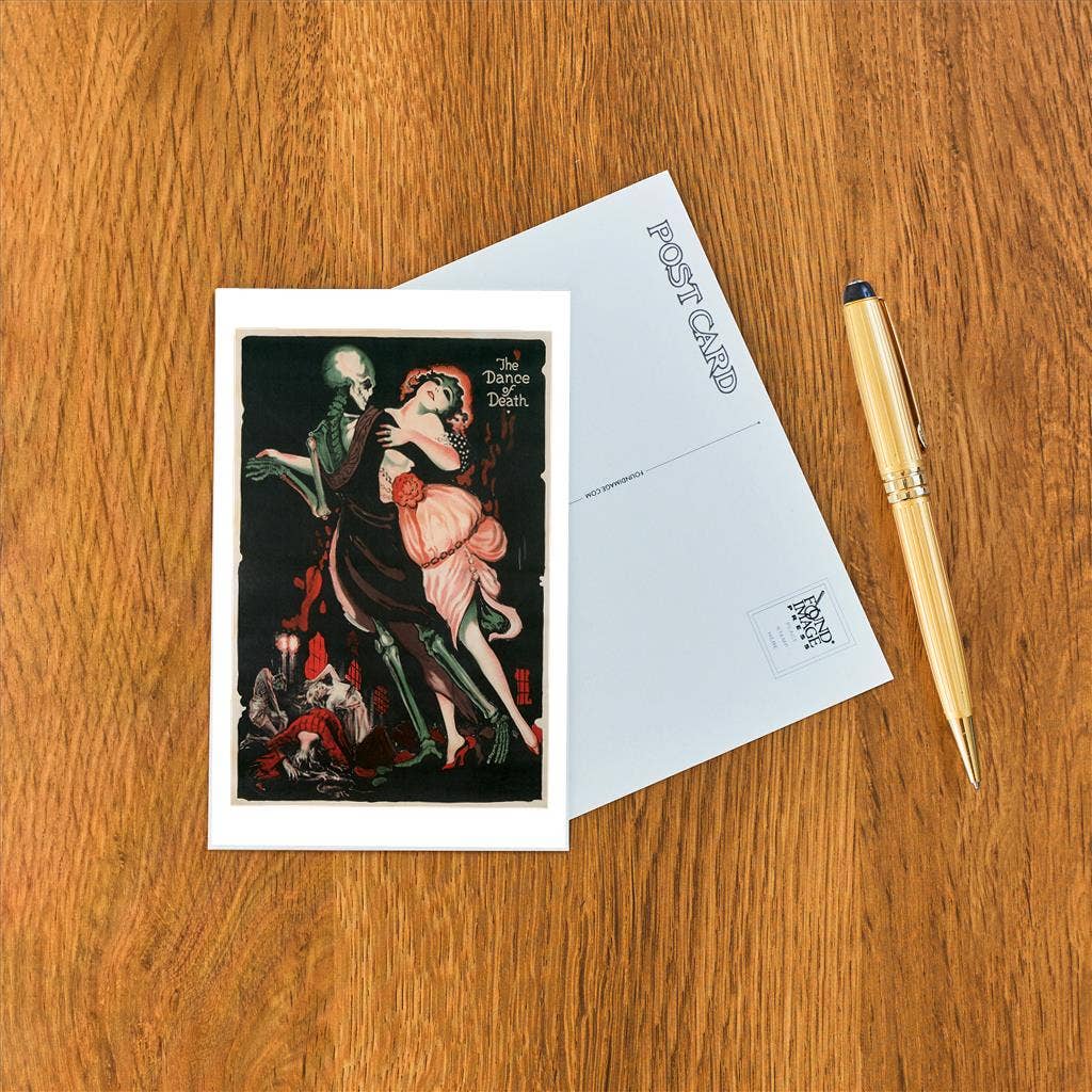 Postcard PO-106 Dance of Death, Skeleton