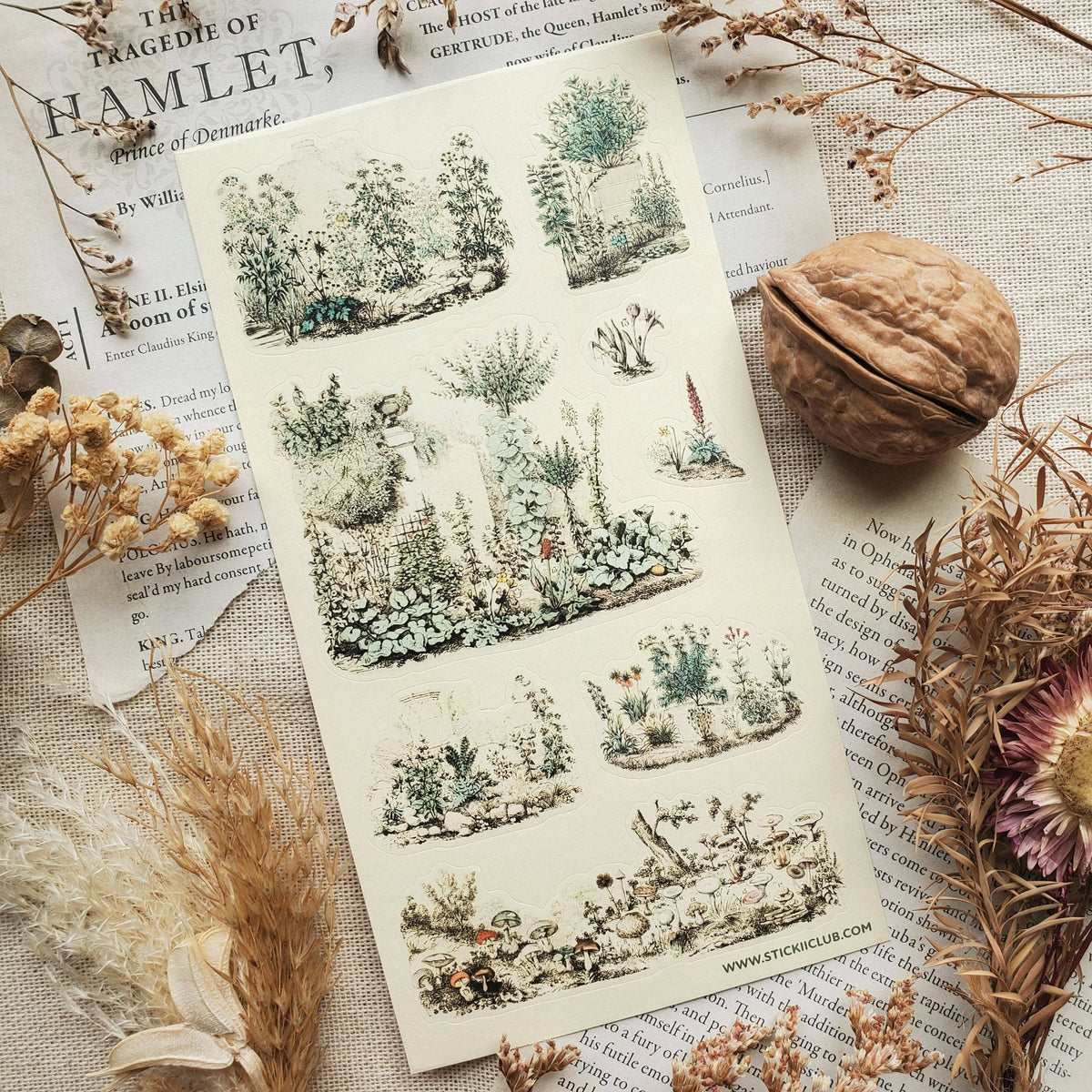 Botanical Garden Sketches Sticker Sheet