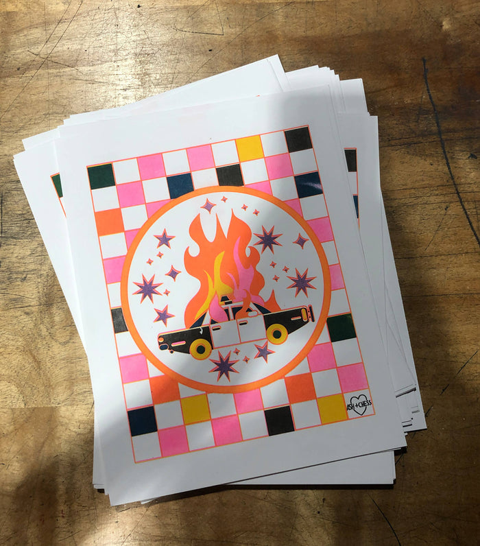 8"x10" Defund The Police Risograph Print