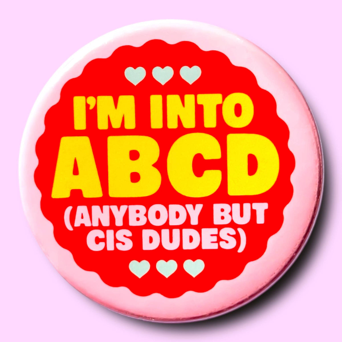 I'm Into ABCD (Anybody But Cis Dudes) (Button or Magnet!)