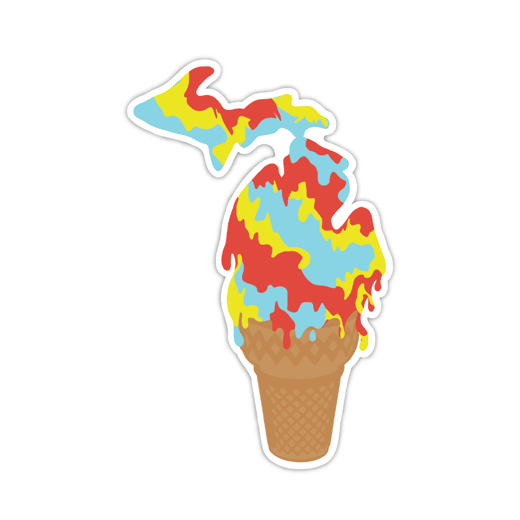 Superman Ice Cream Michigan Sticker