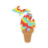 Superman Ice Cream Michigan Sticker