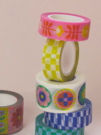 Flower Tower 15mm • Retro Floral Washi Tape