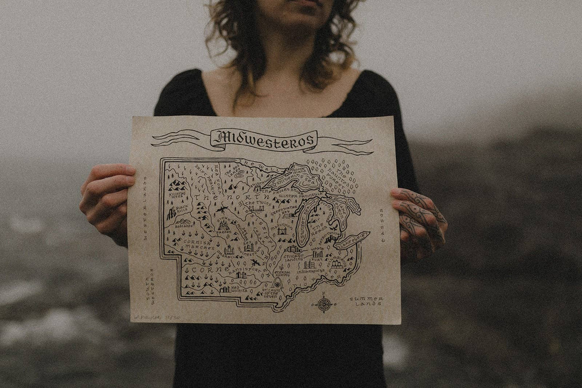 Midwesteros Map Print
