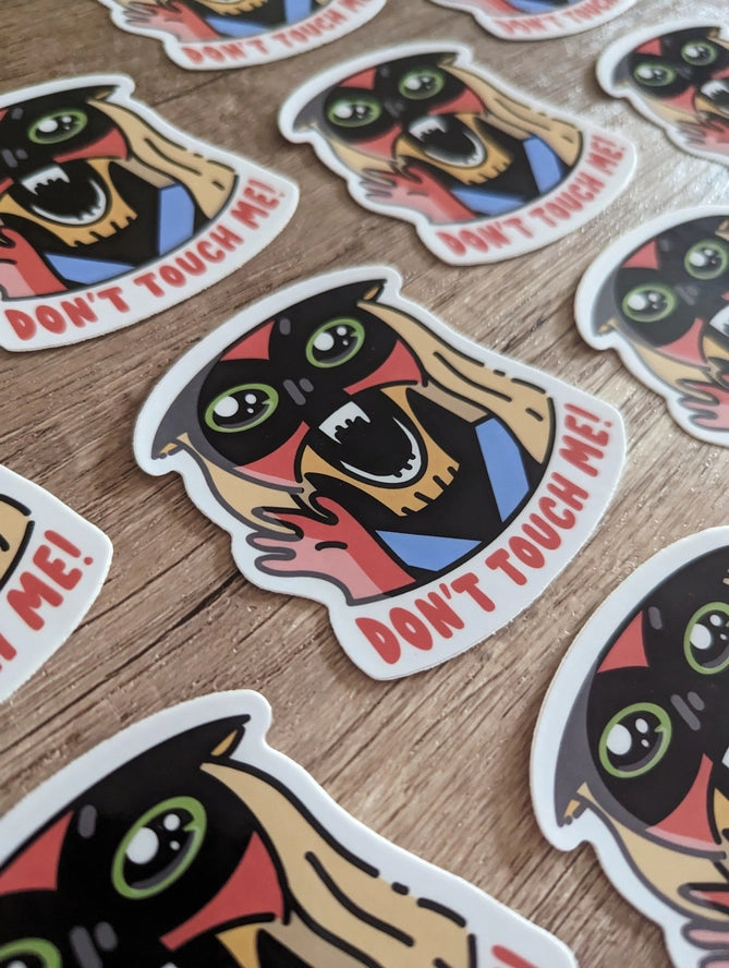 Don't Touch Me - Cute Funny Brak 90s - Sticker