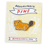 Beaver Enamel Pin – Beaver brooch – Forest Animal Pin