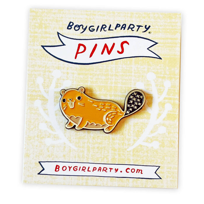 Beaver Enamel Pin – Beaver brooch – Forest Animal Pin