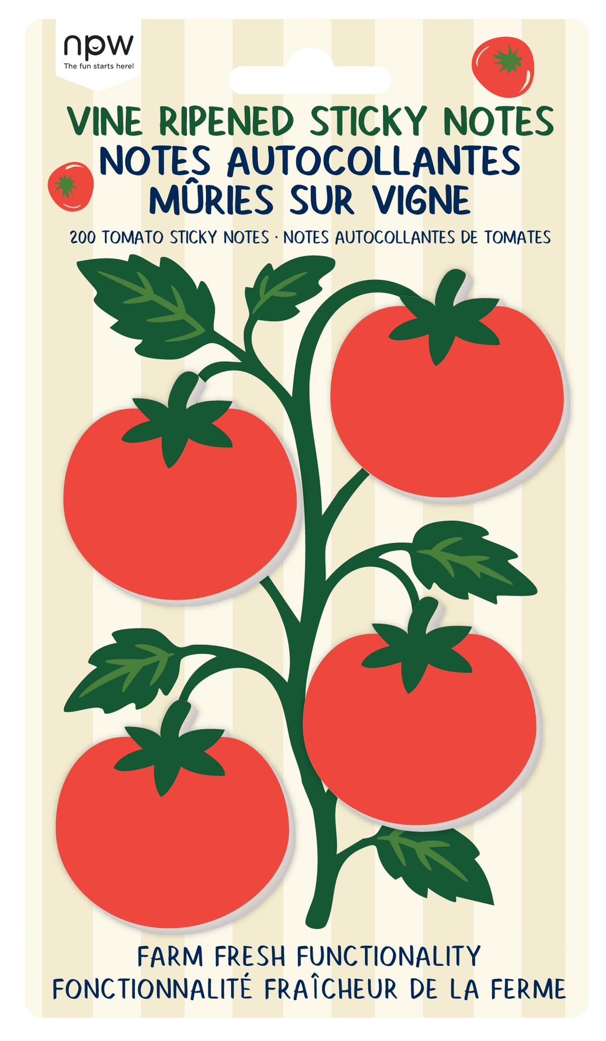 Vine Ripened Tomato Sticky Notes - 4 Pack