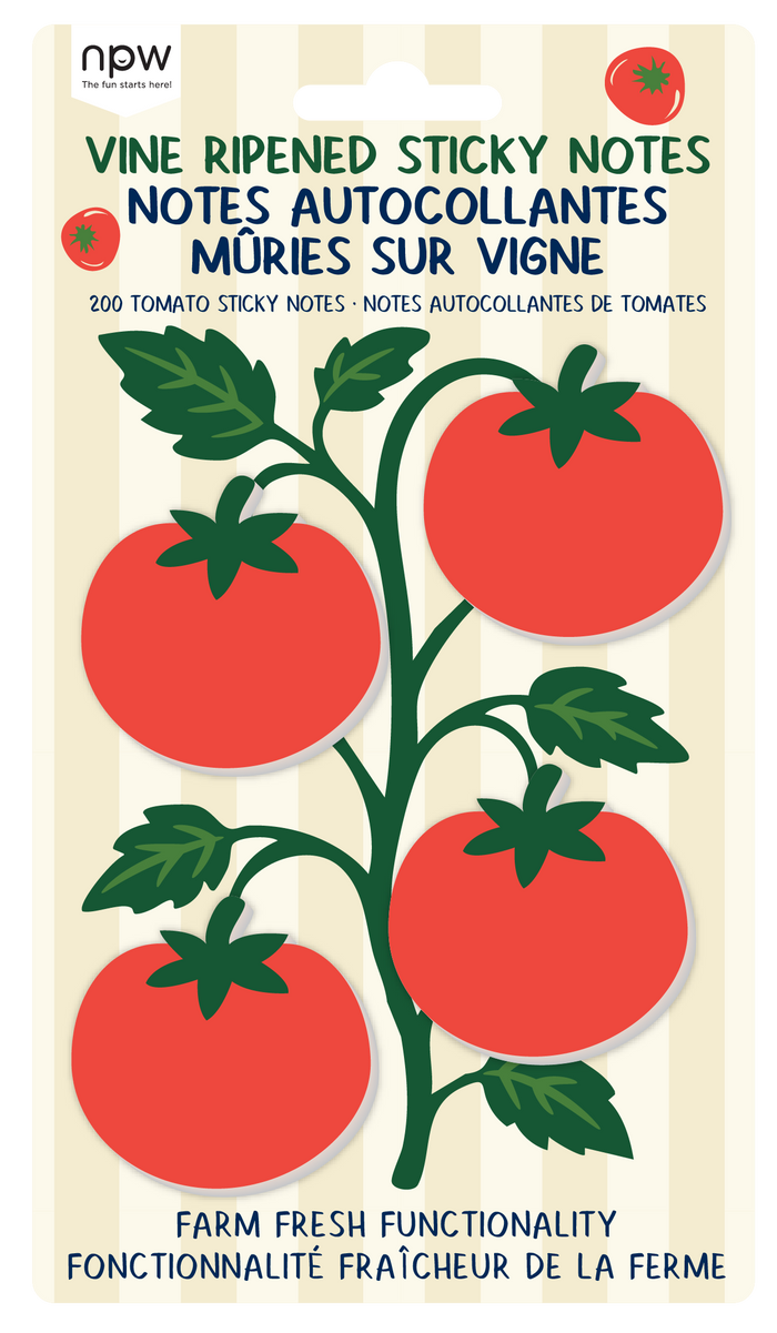 Vine Ripened Tomato Sticky Notes - 4 Pack