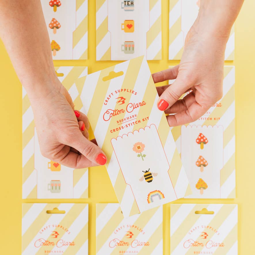 Bookish Counted Cross Stitch Bookmark Kit Beginner Friendly