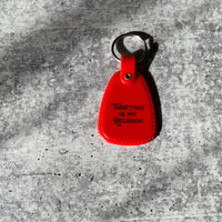 Thrifting is my religion Saddle Keychain made in America