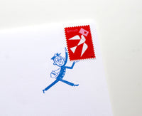Mr Zip Carrying a stamp- Rubber stamp