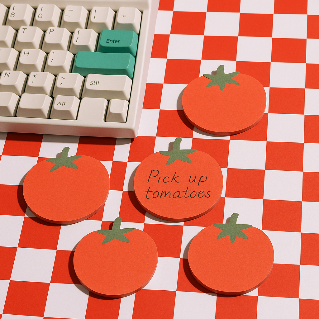 Vine Ripened Tomato Sticky Notes - 4 Pack