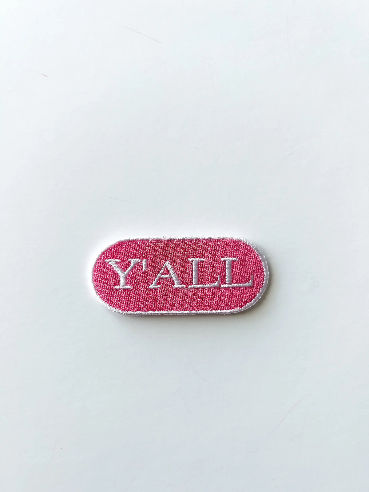 Pink Y'all Embroidered Iron-on Patch