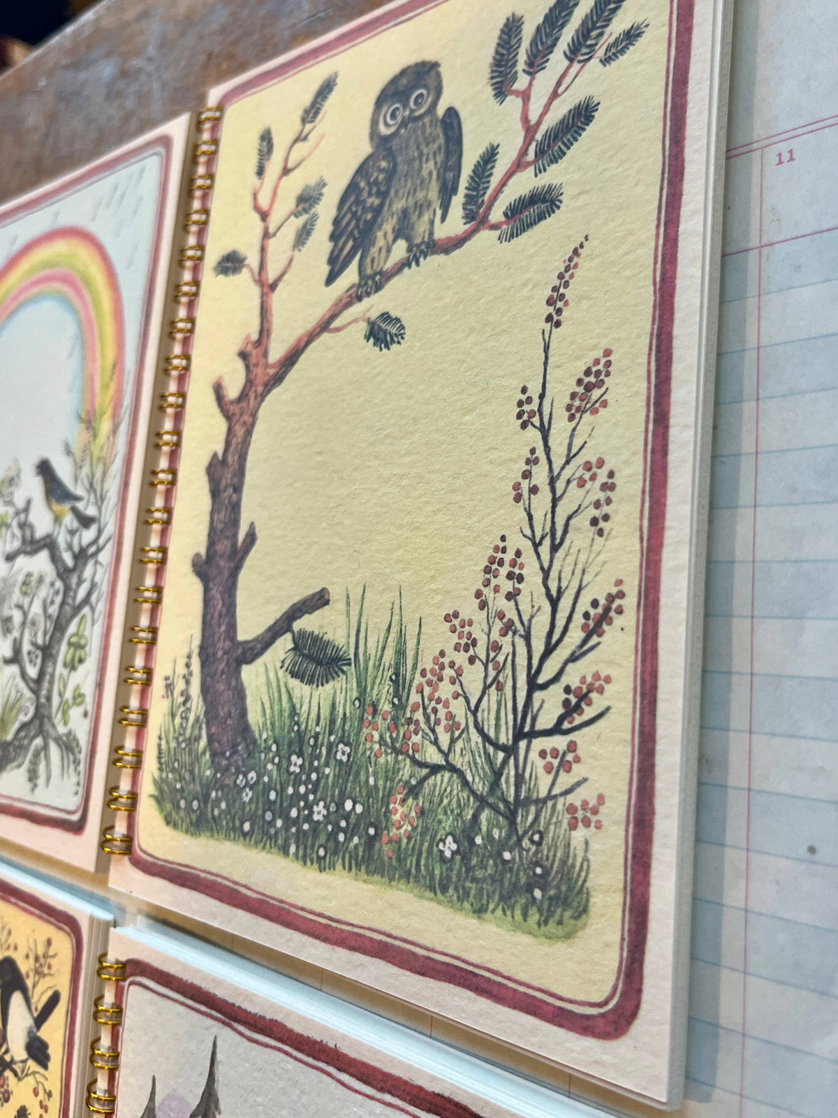 Folksy Forest Scene Notebooks