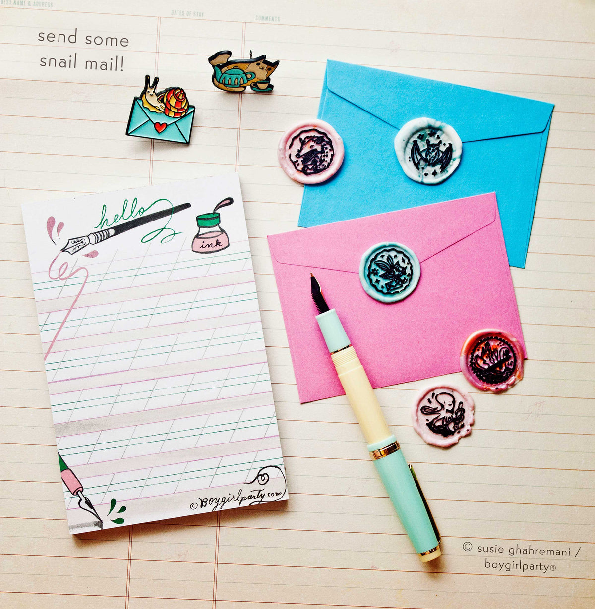 Hello Ink — Illustrated notepad for handwriting / penmanship