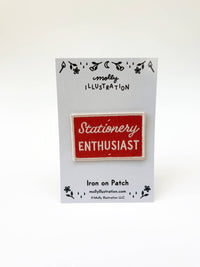 Stationery Enthusiast Embroidered Iron On Patch