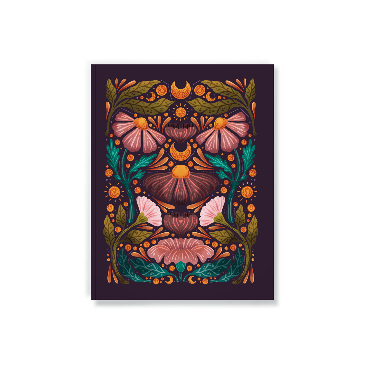 Midnight Blooms Medium Layflat Notebook