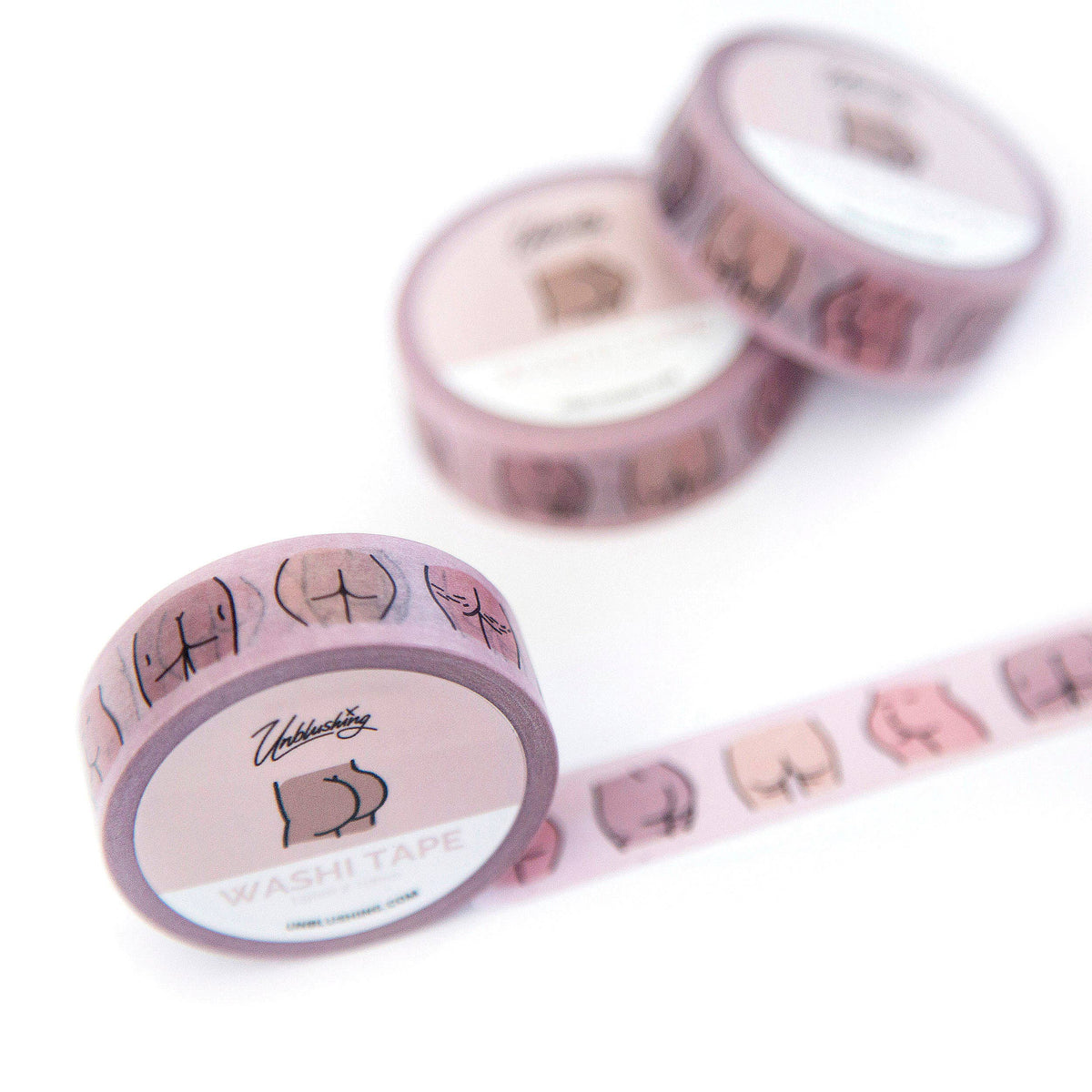 Funny Silly Butt Illustration Decorative Washi Tape