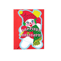 Happiest Holidays Snowman – Die-Cut Christmas Card