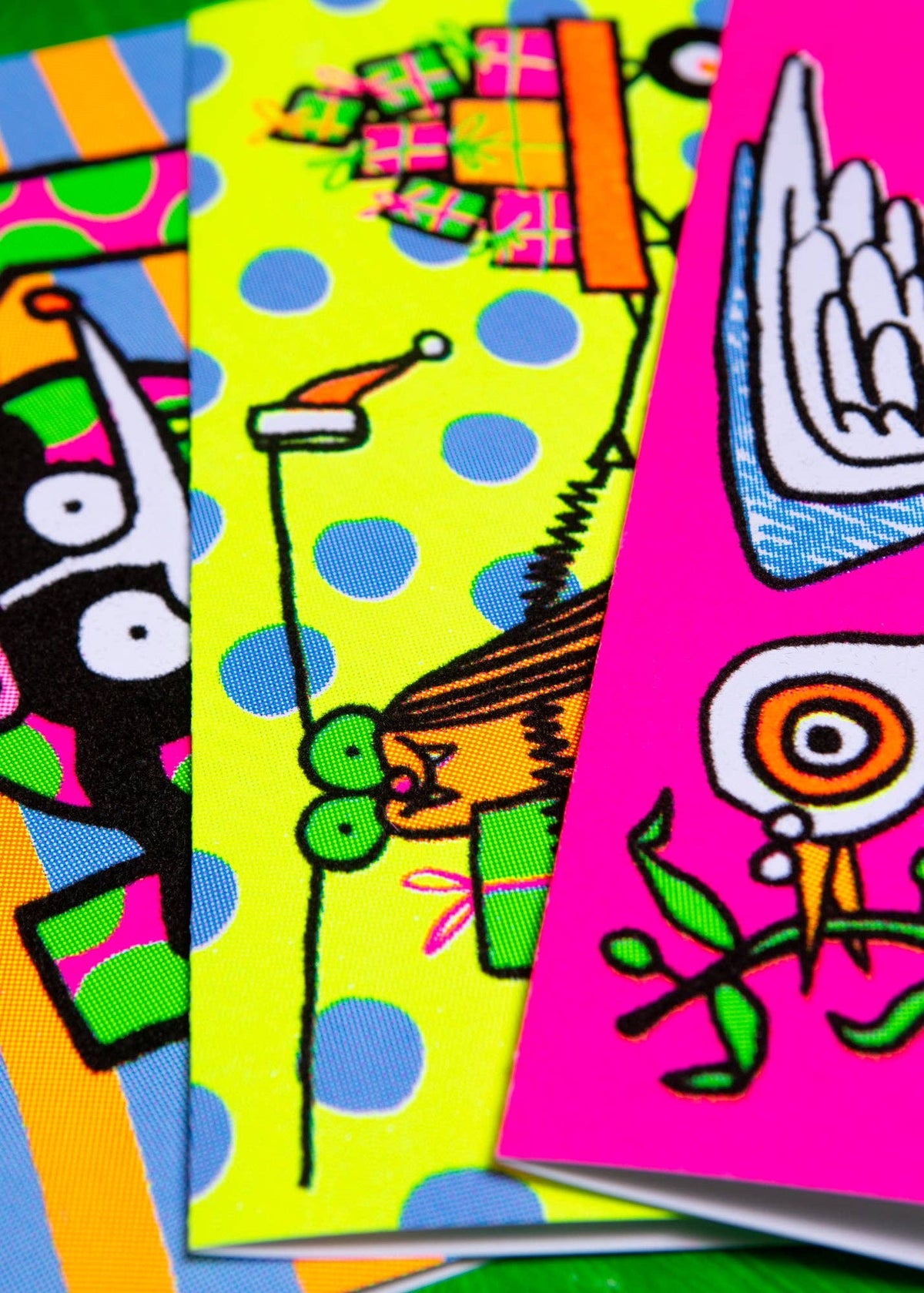 Fuzzy neon christmas cucaracha card